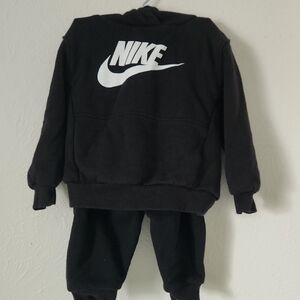 Nike Black Hoodie and Pants Set